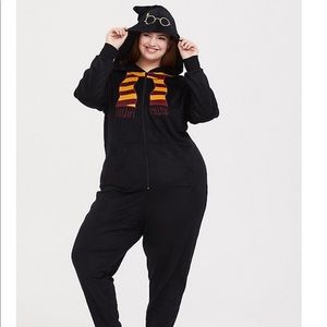 Harry Potter Scarf Black Fleece Sleep Onsie